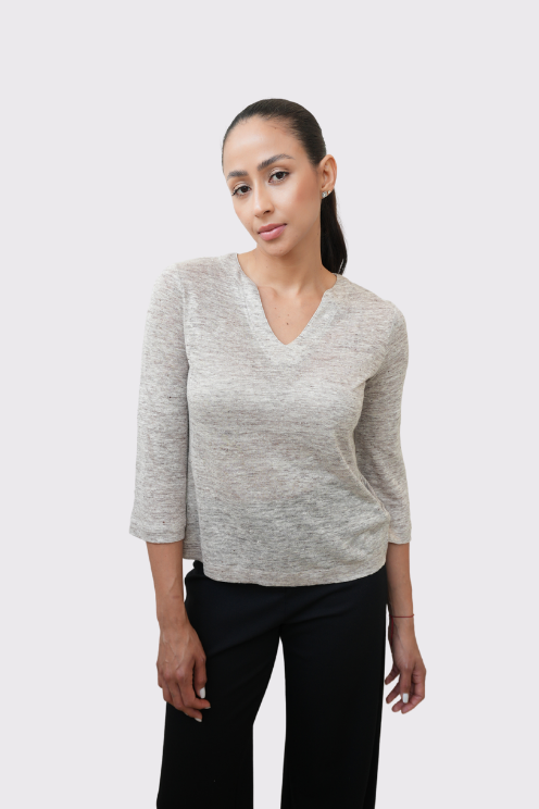 Linen Jersey Top