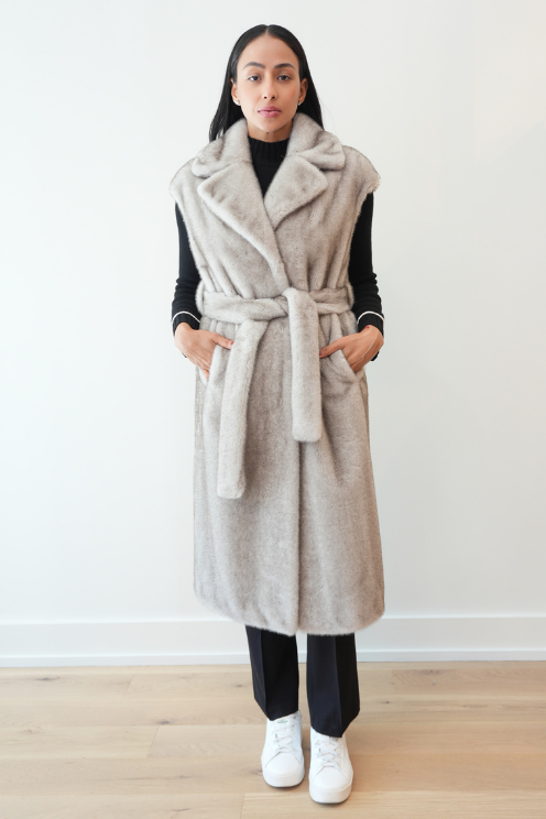 Belted Fur Vest