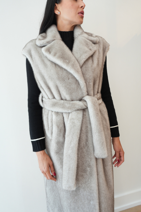 Belted Fur Vest