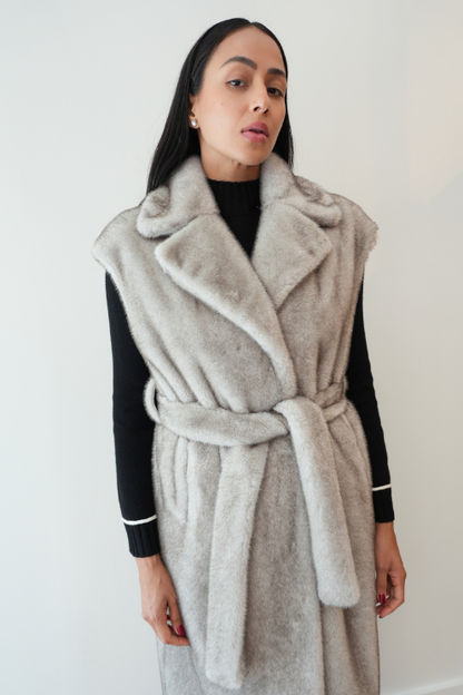 Belted Fur Vest