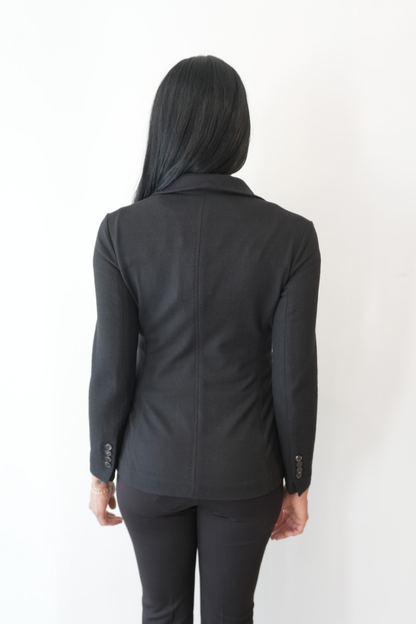 Single-breasted Notched Lapel Blazer