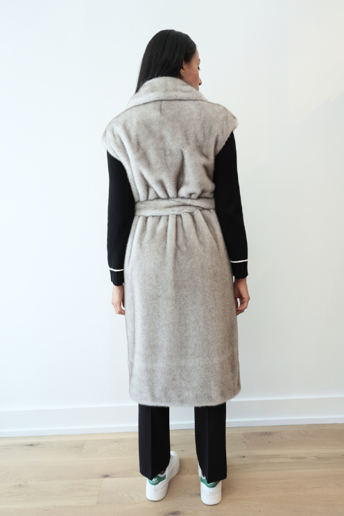 Belted Fur Vest