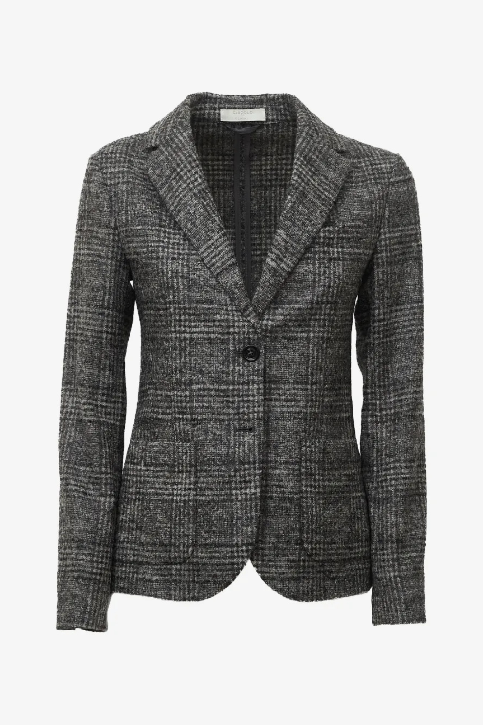 Checkered Wool-blend Blazer