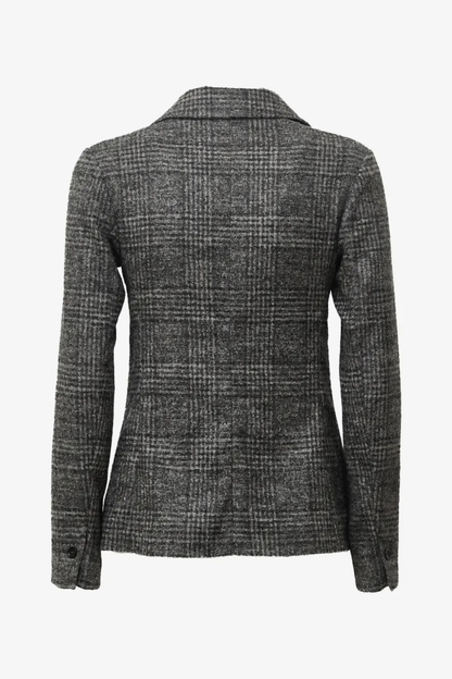 Checkered Wool-blend Blazer