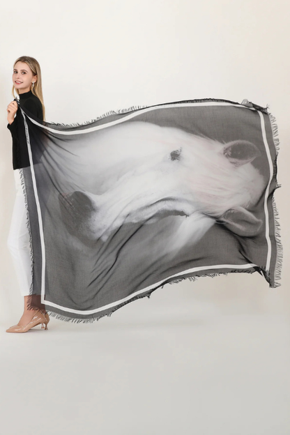 1002 Dark Horse Silk Modal Scarf