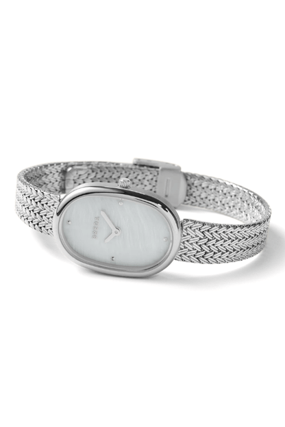 Jane Tethered Watch - Silver/Pearl