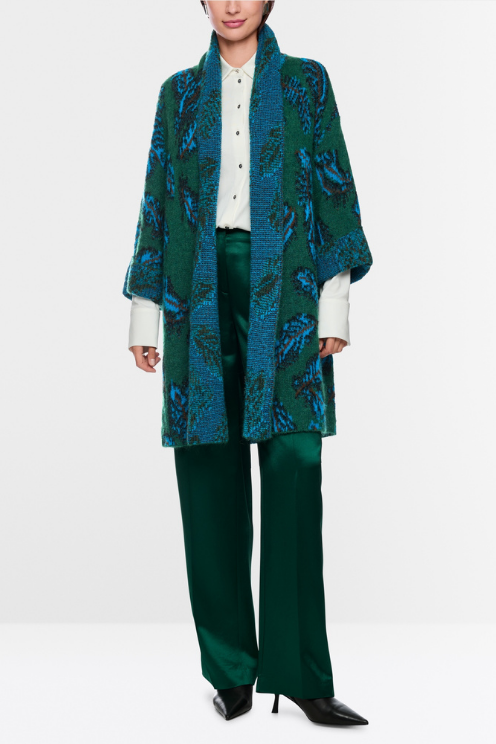 Jacquard Knit Cardigan