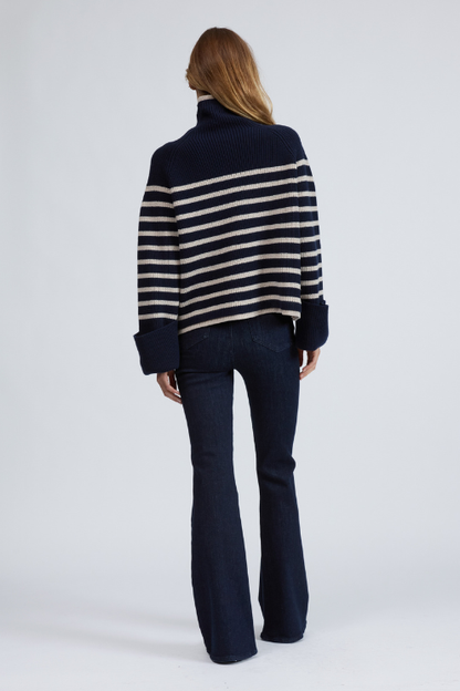 Ilaria Stripe Turtleneck