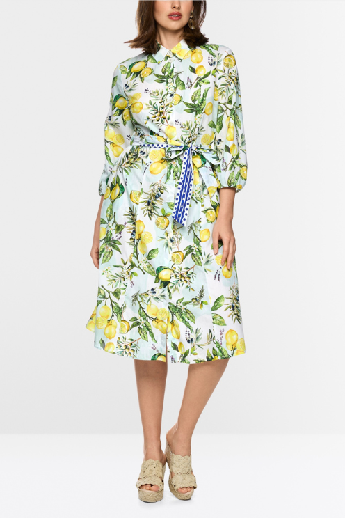 Mediterranean Cotton Midi Dress