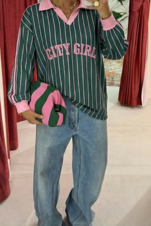 City Girl Pouch Pink/Green