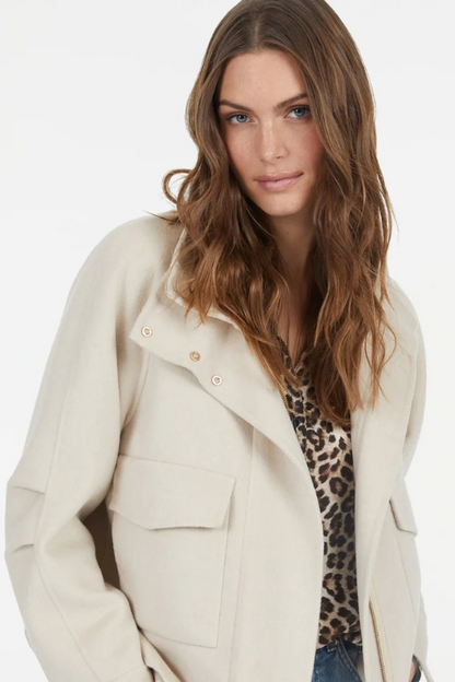 Wool Blend Cargo Jacket