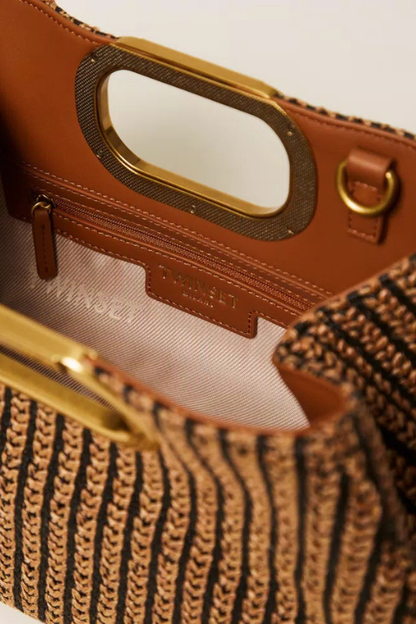 Straw Jacquard Maxi Clutch