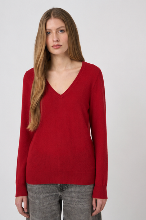 Essential 100% Cashmere V-neck Sweater