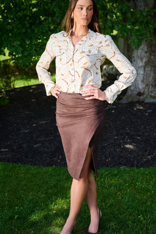Gina Vegan Suede Skirt