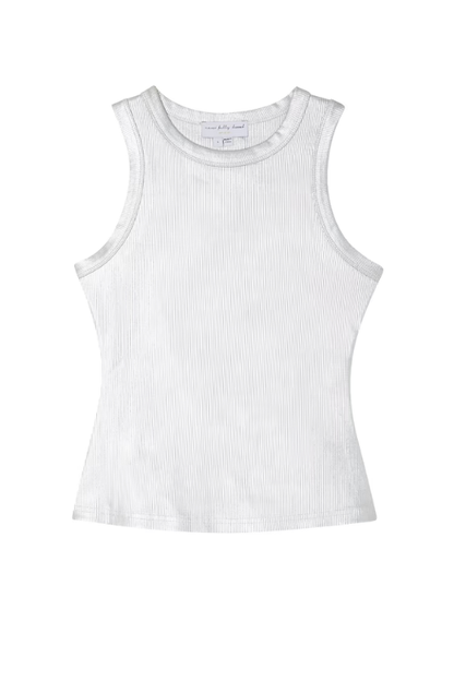 Never Fully Dressed Metallic Ribbed Tank