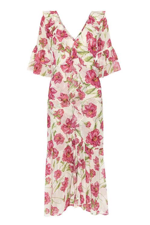 Madeline Dress - Fuchsia Blooms