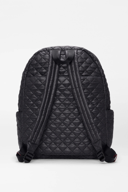 Lightweight Black Quilted Metro Backpack
