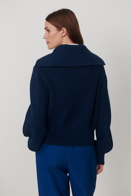 Maura Half-Zip Rib Knit
