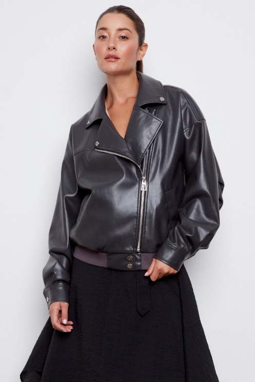 Carey Vegan Leather Jacket