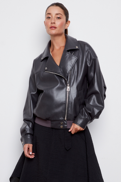 Carey Vegan Leather Jacket
