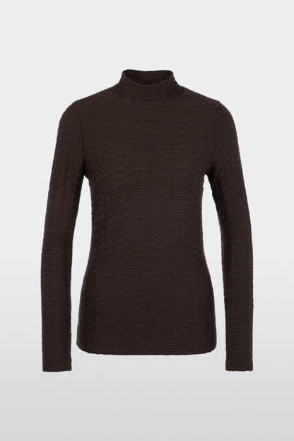 Textured Fitted Knit Long Sleeve