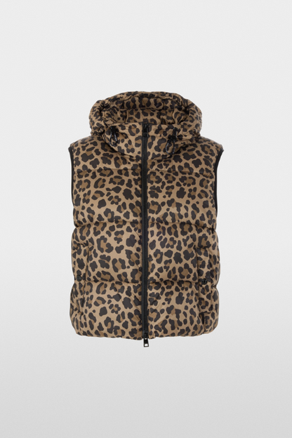 Leopard Puffer Vest