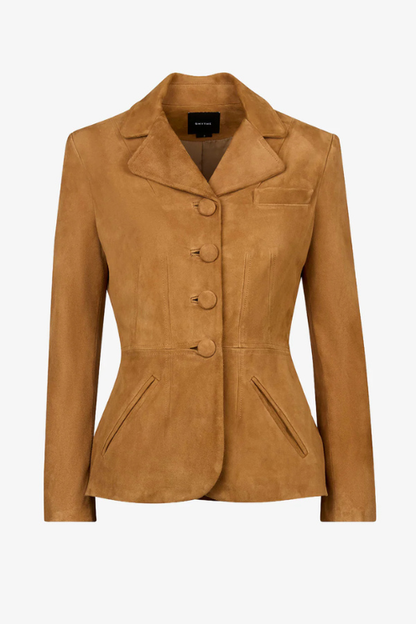 Shrunken Suede Blazer