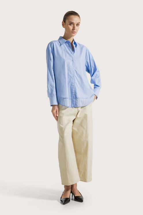Two-tone Reversible Voile Shirt