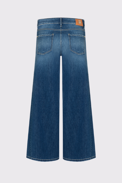 Palazzo Patch Cropped Jeans