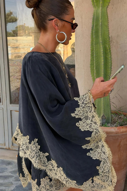 Ellie Lace Cape + Short Set