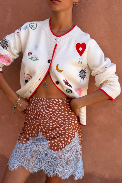 Morocco Motif Knit Sweater