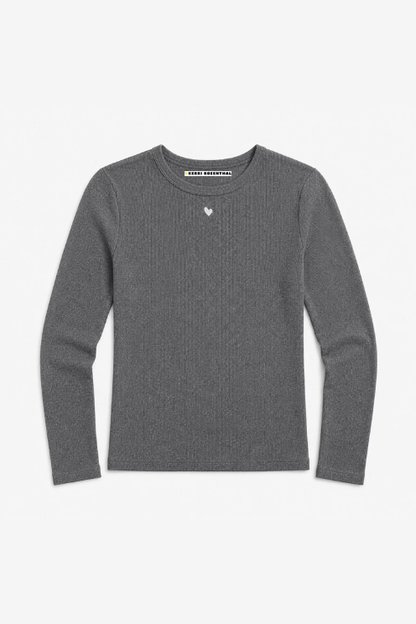 Long Sleeve Rib Tee Heart