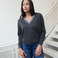 Sparkle V-neck Sweater