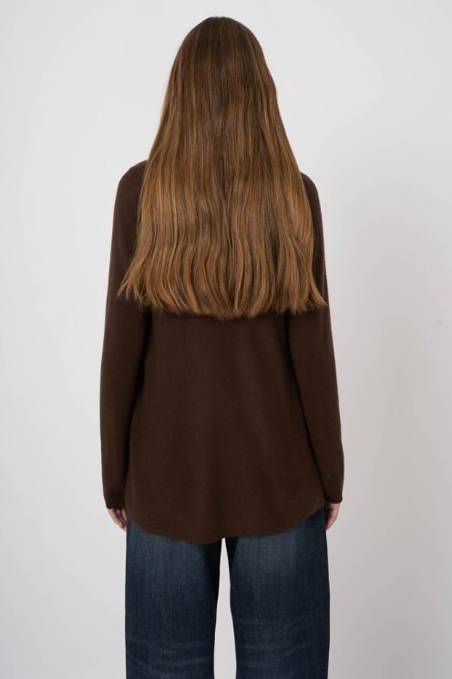 Organic Cashmere Shawl-Collar Cardigan