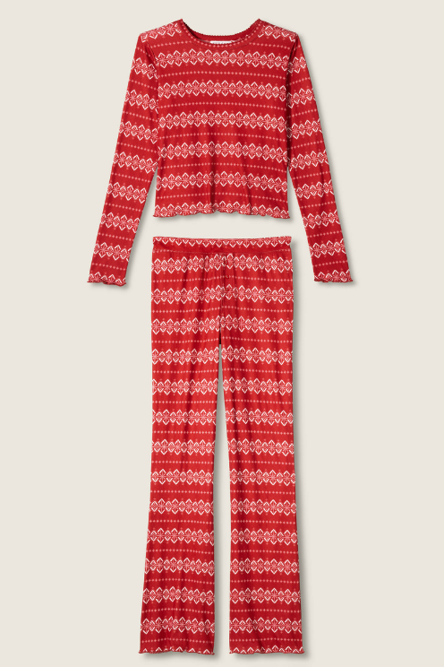 &nbsp;Crazy For The Holidays Fairisle Print Pants Set
