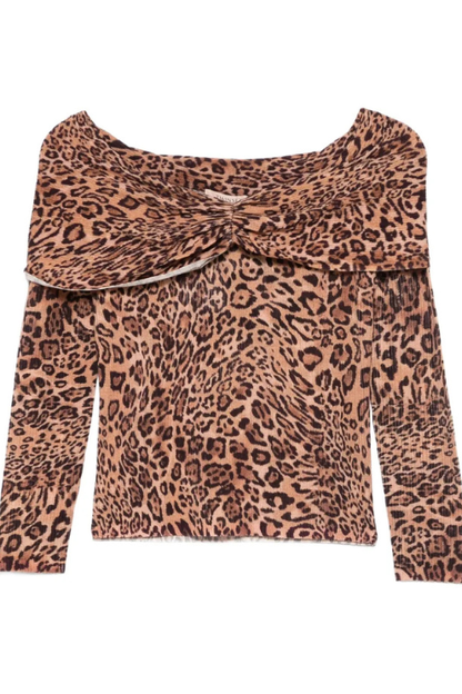 Off the Shoulder Leopard Top