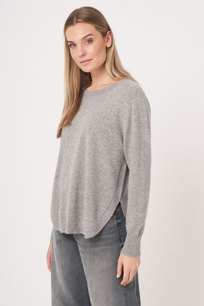 Round Hem Cashmere Sweater