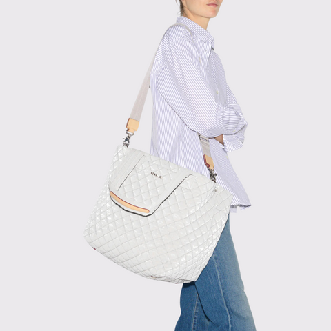 MZ Wallace Medium Metro Tote Deluxe - Pebble Liquid