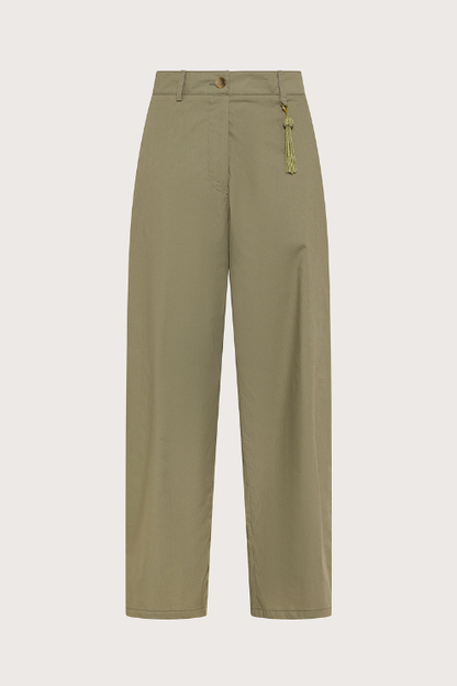 Stretch Poplin Carrot-fit Pants