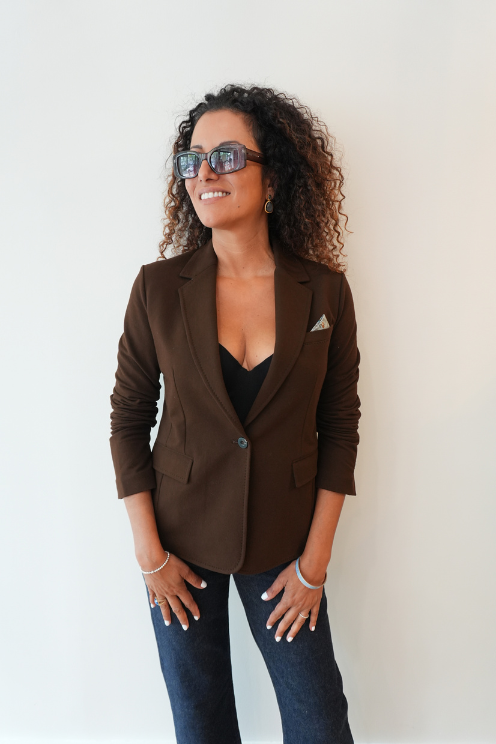 Slim Fit Coulisse Fleece Blazer