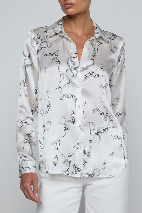 Tyler Silk Chain Print Blouse