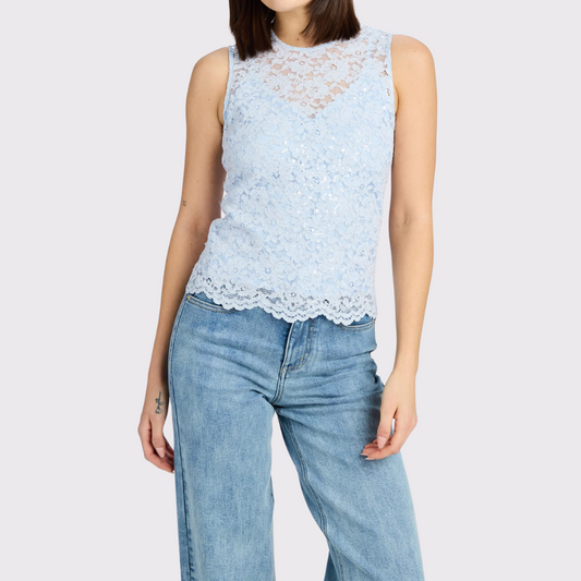 Generation Love Henrietta Sequin Lace Top