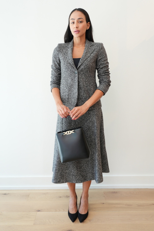 Single Breasted Tweed Blazer