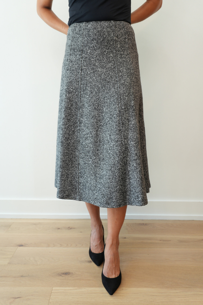 Calf Length Tweed Skirt
