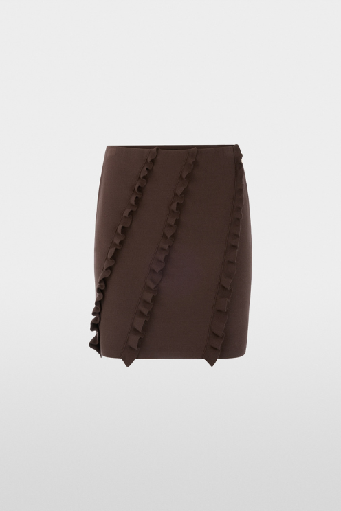 Brown Ruffle Skirt