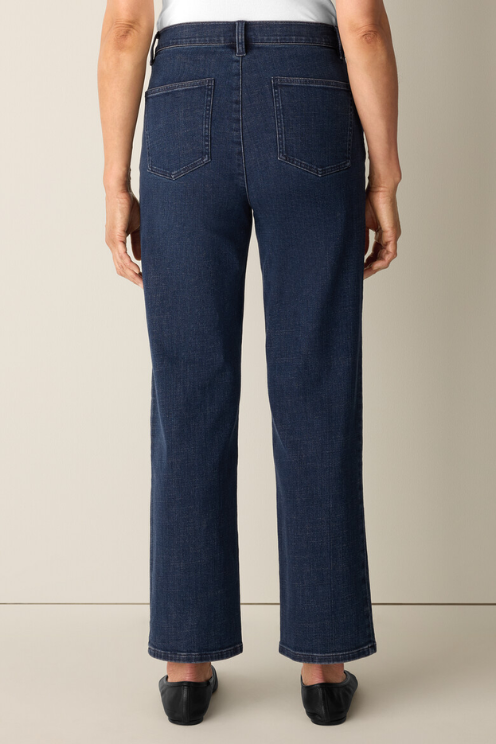 Cotton Stretch Denim Straight Jean