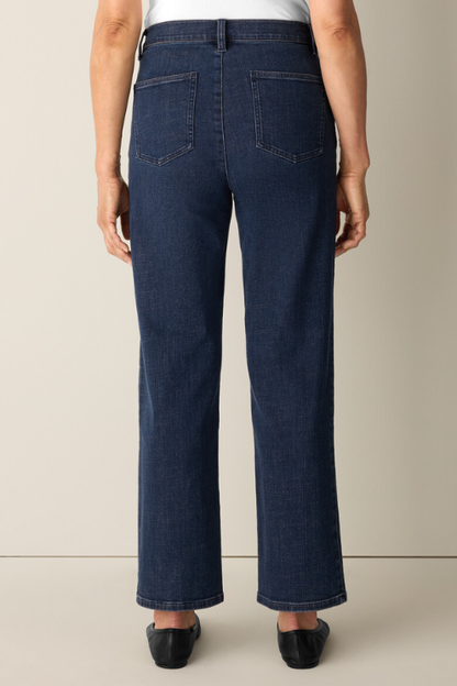 Cotton Stretch Denim Straight Jean