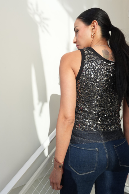Sequin Knit Tank