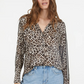 Leopard Side-Stripe Blouse