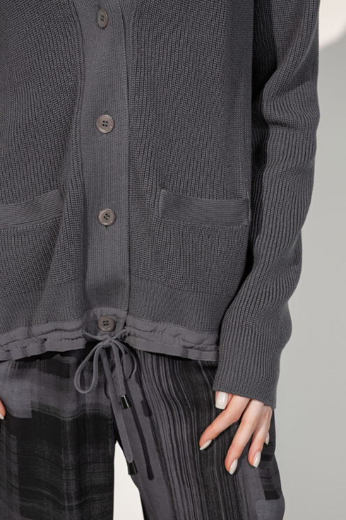 Silk Back Knit Cardigan